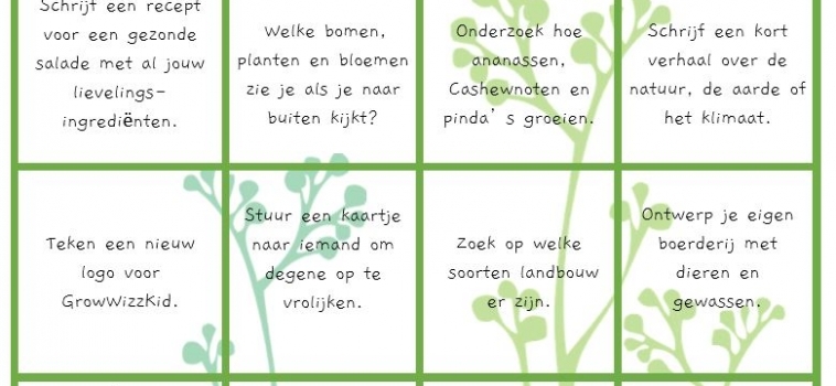 Thuis blijf bingo groep 5-8